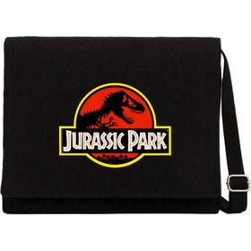 Resim Jurassic Park Classic Siyah Kanvas Postacı Çantası - Siyah 