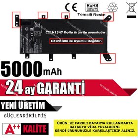 Resim Asus Uyumlu A555Lp. F555Lp. K555Lp. X555Lp Batarya Pil C21N1347 Model-1 