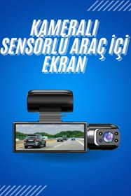 Resim shopwave Araç İçi Full Hd Kamera Ön ve Arka Kameralı Ekranlı Araç Kamerası 
