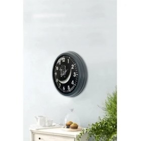 Resim Bahat Salon Ofis Allah Yazılı Duvar Saati Alüminyum Çerçeve 40 cm 