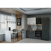 Resim T Designo Tdesıgno Venüs Mutfak 160 cm Tezgah Dahil Değil Antrasit-Beyaz 