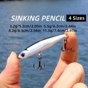 Resim Çok boyutlu küçük gümüş balık taklit yem 3g/50mm 5g/65mm 8g/65mm 12g/80mm mikro nesne tam yüzme katmanı küçük gümüş balık batırma kalemi 3.5g5.4g taklit yem sahte yem taklit yem sert yem simülasyon yem 