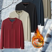 Resim Sweatshirt - Termal Kışlık Ceket Gibi Kazak, 5 Renk (Bej/Kahverengi/Bordo/Lacivert/Siyah) - Günlük ve Ofis Kıyafeti 