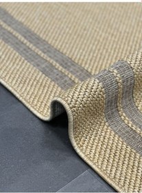 Resim Woolen Jüt Halı 8107 Hardal Renkli 