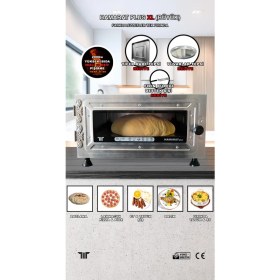 Resim Tifer Hamarat Plus Xl Büyük Boy Fırın (Pizza, Lahmacun, Bazlama, Kebap, Et ve Tavuk Şiş, Sebze Közleme Fırını) 