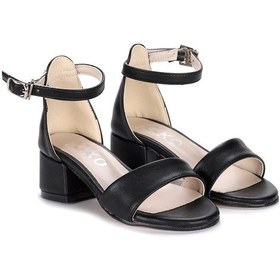 Resim Kiko Kids Kiko 769 Kum Cilt Günlük Kız Çocuk 3 Cm Topuk Sandalet Ayakkabı S Siyah 