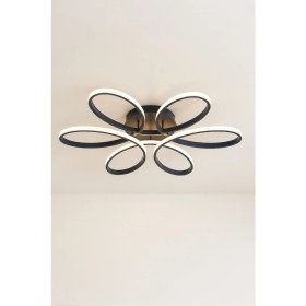 Resim Antrasit Renk Modern Tasarım Yatak Odası -Salon-Mutfak Gün Işığı ve Beyaz(Çift Renk) LED Avize 