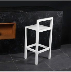 Resim Diva Ahşap Bar Taburesi 68 cm Beyaz 