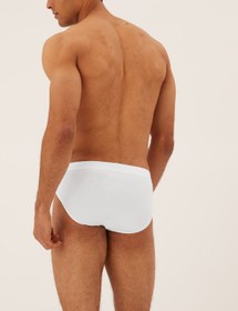 Resim Saf Pamuklu 5'li Nefes Alabilir:trade_mark: Slip Külot Seti - Beyaz / XXXL 