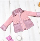 Resim Kürk Detaylı Kız Bebek Mont Pembe 