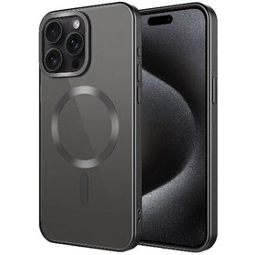 Resim İphone Uyumlu 15 Pro Uyumlu Mat Tasarımlı Magsafe Wireless Şarj Özellikli Zore Mat Setro Uyumlu Kılıf-siyah Siyah 