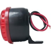 Resim Geri Vites Sireni Kornası Yüksek Ses 12v Kırmızı Reflektör Camlı Işıklı 