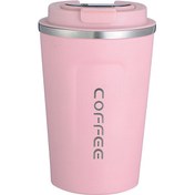 Resim Xindoker 304 Çelik Akıllı Sicaklık Gösteren Çift Katlı Vakum Termos Bardak, Dokunmatik Ekran, Arabada Taşınabilir, Pembe, 380ml GÜMÜŞ 