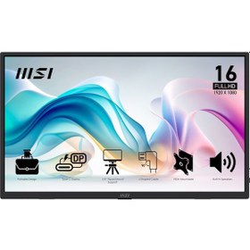 Resim MSI Pro E6 MP165 15.6" 4 Ms 60 Hz Full HD IPS Pivot Vesa Taşınabilir Monitör 