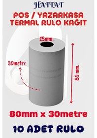 Resim Hattat Termal Pos Rulo 10 Adet Rulo 80 MM x 30 M 