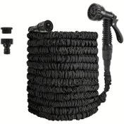 Resim 1 Takım "Yüksek Basınçlı Bahçe Hortumu - Püskürtmeli Başlık, Araç Yıkama, Çim Sulama ve Temizlik İçin Dayanıklı PVC Su Hortumu, 7.62 metre/15.24 metre/30.48 metre Uzunluk Seçenekleri (7 Püskürtme Modu)" 