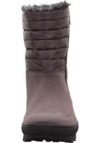 Resim Hafif, Kalın Taban Gore-tex Fermuarlı Kar Botu, Koyu Gri Süet Kumaş-1632 Koyu Gri Süet Kumaş 