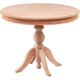 Resim Evimeaksesuar 90 Cm Baba Ayaklı Yuvarlak Sabit Masa Ahşap Ham&Cilasız (527345980) 