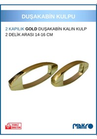 Resim Gold Duşakabin Kulp 14-16 Cm Ayarlı Cam Duşakabin Kulbu Gold 