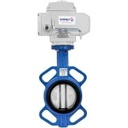 Resim Unox DN150-6" Wafer Tip 24 V DC Elektrikli Aktüatörlü Kelebek Vana Paslanmaz AISI304 Klape 