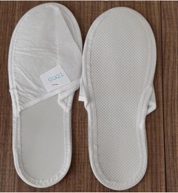 Resim Alina 100 Çift Tek Kullanımlık Otel Terliği 55GR Tela Kumaş Komple Biyeli 2mm Eva Taban 