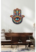 Resim Renklerin Sihri - Hamsa Metal Tablo 