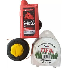 Resim Motorlu Tırpan Seti Otomatik Başlık Po Yağ Tien Misina 