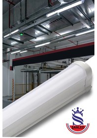 Resim 60w 120 Cm Yatay Led Etanj Armatür-trafolu Beyaz Işık 10 Adet Beyaz 