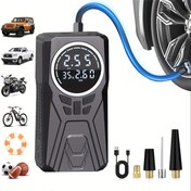 Resim Taşınabilir Lastik Şişirme Kompresörü, Araba Lastikleri için 150PSI Kablosuz Hava Pompası, Dijital Basınç Göstergeli ve LED Işıklı Elektrikli Bisiklet Lastik Pompası, Araba, Motosiklet, Toplar için Taşınabilir Lastik Şişirici 