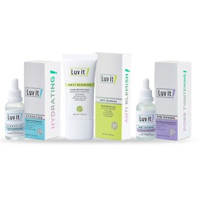 Resim Luv it! Yoğun Nemlendirici Leke Karşıtı ve Gözenek Sıkılaştırıcı 3'lü Cilt Bakım Seti 