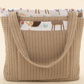 Resim Bebek Bakım Çantası - Taş Örgü - Orman 