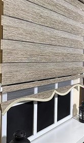 Resim StorBurada Zebra Stor Perde Kahverengi Etek Dilimli Z-STB400V05 Kahverengi 30 x 200 