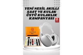 Resim DS LLC Ieg ™ Kulak Üstü P9 Kablosuz Bluetooth Kulaklık ve 7 Kordonlu Akıllı Saat DSLLCRS-IEGK34 