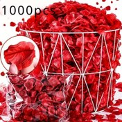 Resim 1000 Adet Romantik Kırmızı Gül Yaprakları - Düğün ve Sevgililer Günü için Dekoratif Süslemeler - Parti, Etkinlik ve Ev Dekorasyonu için Yapay Çiçekler 