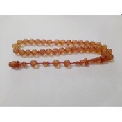 Resim Soma Tesbih Ateş Kehribar Sarı Kalem İşçilik 9 x 9 CM Tesbih 