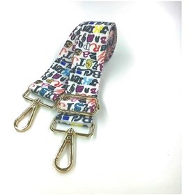 Resim Mordino Yazılı Siyah Klipsli Çanta Askısı Çok Renkli 