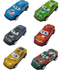 Resim Cars Şimşek Mcqueen Metal Spor Araba Seti Çek Bırak Cars Oyuncakları 6'lı 