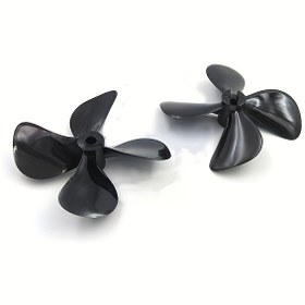 Resim Yüksek Dayanıklılık 4 Bıçaklı RC Tekne Pervanesi, 55mm 4mm PC Delikli - CW/CCW Tam Daldırma Deniz Simülasyonu 