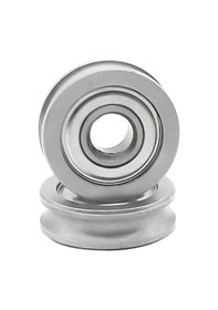 Resim Koodmax 2 Adet U604zz Kanallı Makara Tipi Rulman 4 Mm U Oluklu 