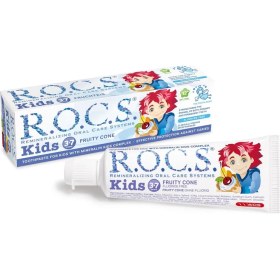 Resim Kids 3-7 Yaş Florürsüz Diş Macunu Meyve Külahı Tadında (1 x 45 G) 