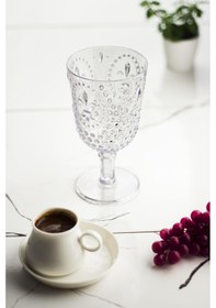 Resim Akrilik Şeffaf Tekli Kadeh & Su Meşrubat Kahve Yanı Bardağı 450 Ml Cam Değildir Çok Renkli 