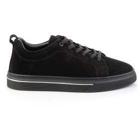 Resim Bambi Siyah Hakiki Deri Erkek Sneaker E01082010202 