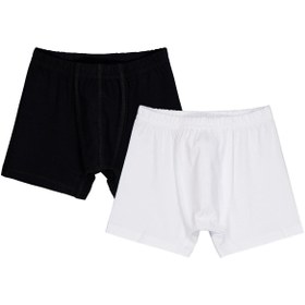Resim Domi Kids Siyah-Beyaz 2-8 Yaş Erkek Çocuk 2'li Boxer - Standart / 2-3 Yaş 