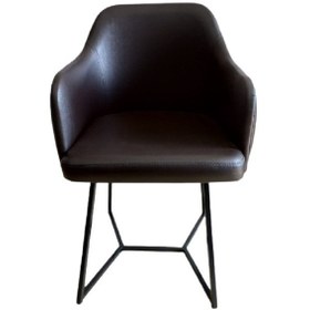 Resim Tekli Bekleme Koltuğu Kapitoneli Kahverengi 