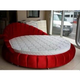 Resim Nivabaza Yuvarlak Yatak Baza Başlik Piyano Set Tüm Renklerde 