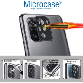 Resim Microcase Xiaomi Redmi Note 10 Uyumlu Kamera Lens Koruma Halkası - Kapalı Tasarım Siyah 
