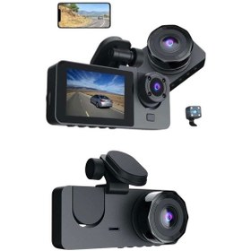 Resim 3 Kameralı 2 İnç 1080p Araç İçi Kamera Sürüş Kamerası Carplay 