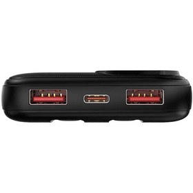 Resim Recci RPB-P67 PD 20W Dijital LED Göstergeli Hızlı Şarj Özellikli Type-C ve Lightning Kablolu Powerbank 22.5W 10000mAh - Siyah 