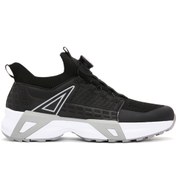 Resim Men's Black Lacing Mechanism Thick Sole Leather Sneaker Derimod