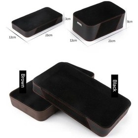 Resim Pazly Cbtx Çok Fonksiyonlu Kol Dayama Kutusu, Su Bardağı Saklama, Küçük Kahverengi 